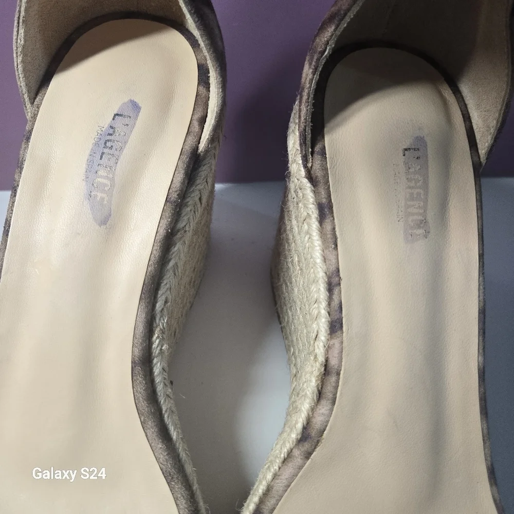 L'agence Elysee Espadrille Platform Sandals Cheetah